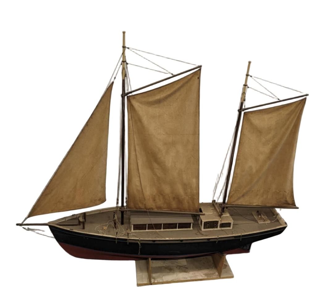 Wooden Ketch Model with Stand: 180 x 150 x 40 cm - Boats & Yachts ...