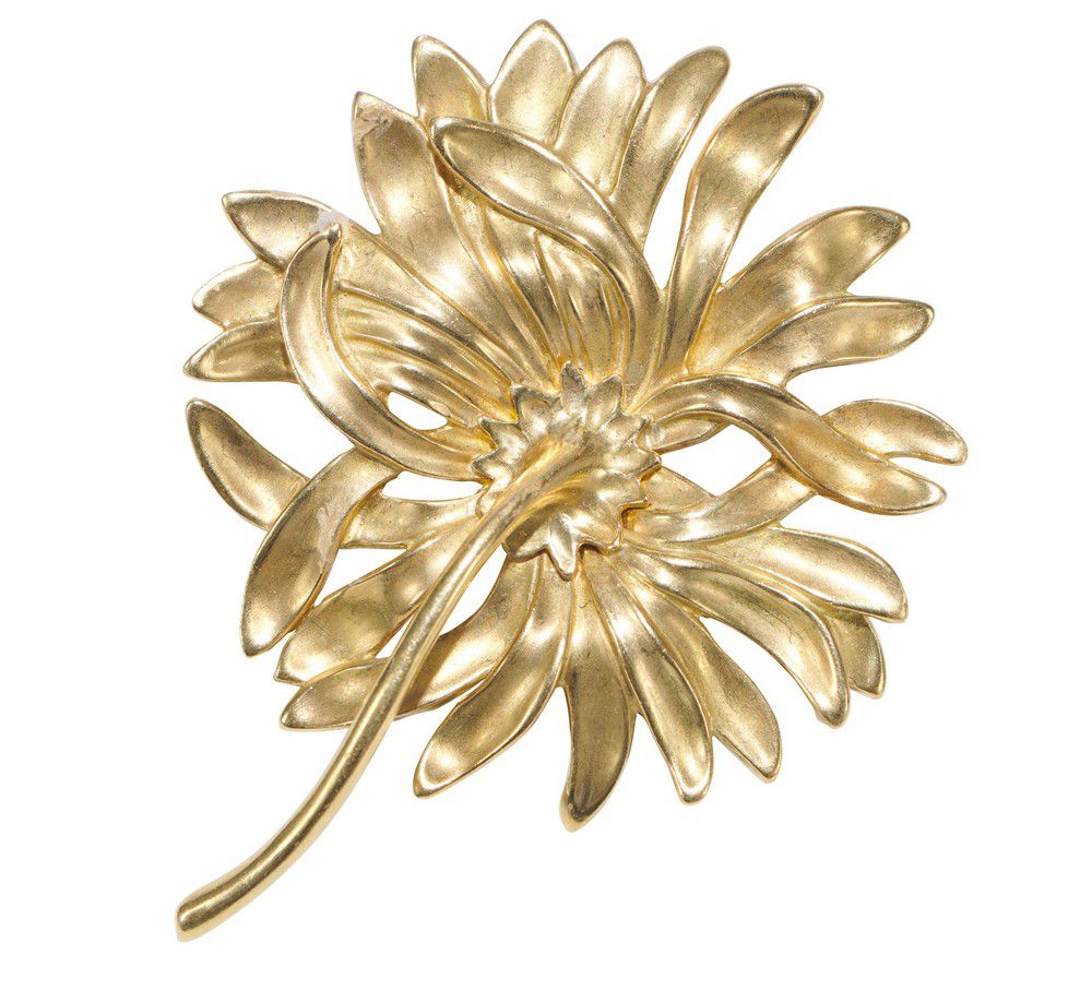 Angela Cummings 18ct Gold Chrysanthemum Brooch, 1989 - Brooches - Jewellery
