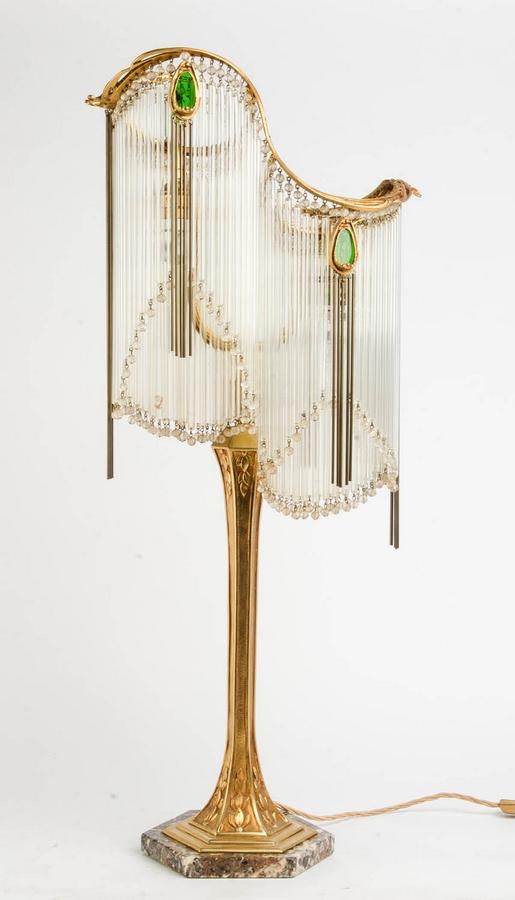 Guimard-inspired Art Nouveau Table Lamp - Zother - Lighting