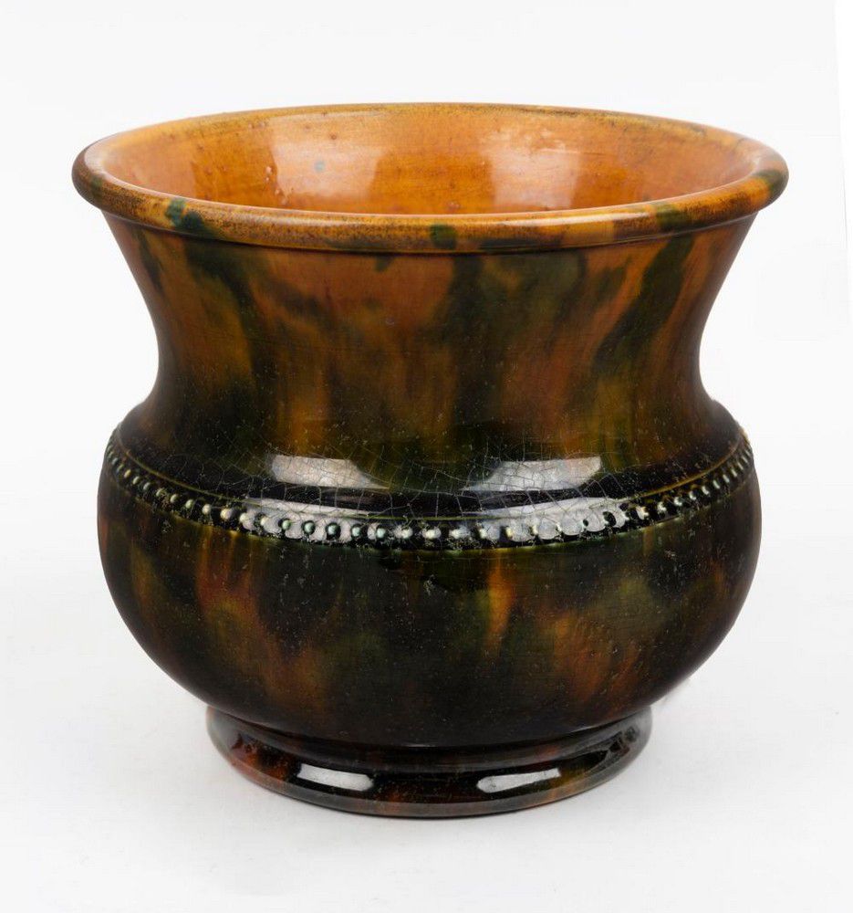 Mottled Glaze Hoffman Pottery Jardiniere Australian Themes & Other