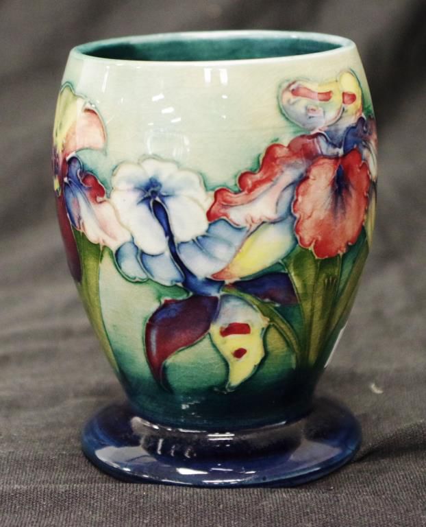 Moorcroft Orchid Vase - 10.5cm - Moorcroft - Ceramics
