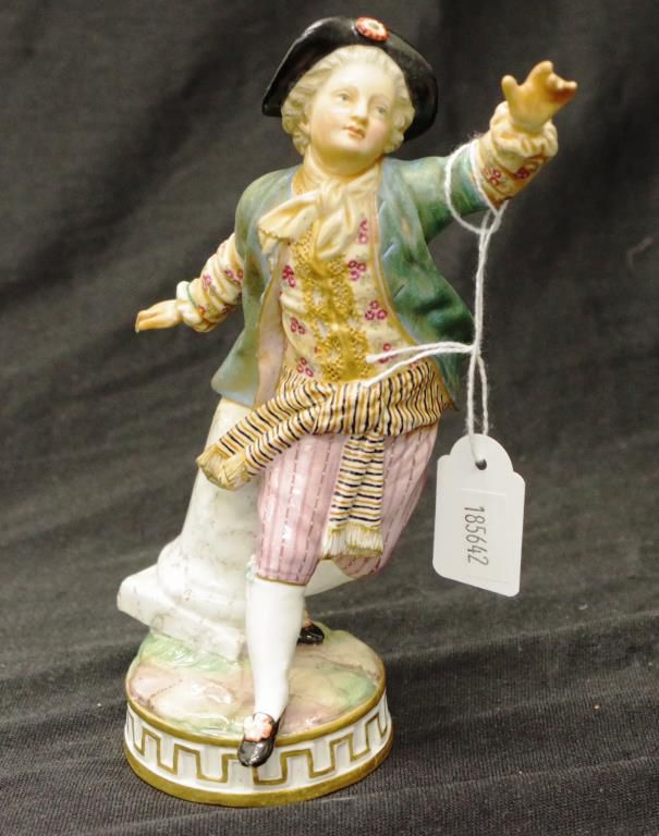 Meissen Painted Standing Man Figure, 15cm - Meissen - Ceramics