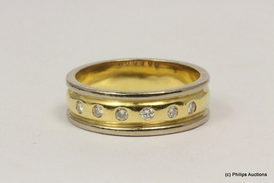 Two-Tone Diamond Band Ring - Rings - Jewellery