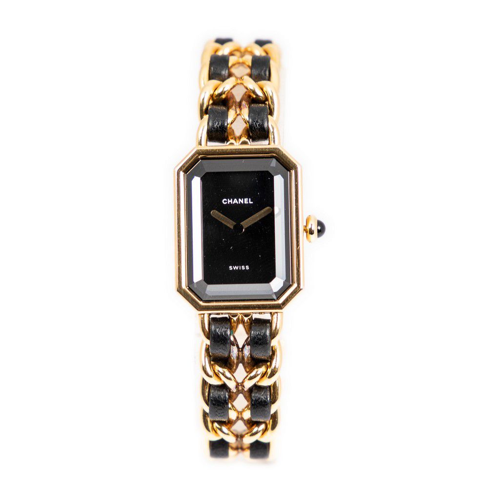 Chanel, Premiere wristwatch, quartz movement, octagonal black ...