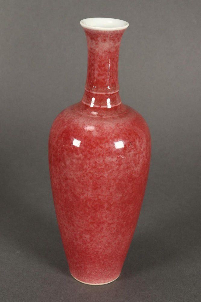 Mottled Peach Blossom Glaze Vase - 21cm - Ceramics - Chinese - Oriental