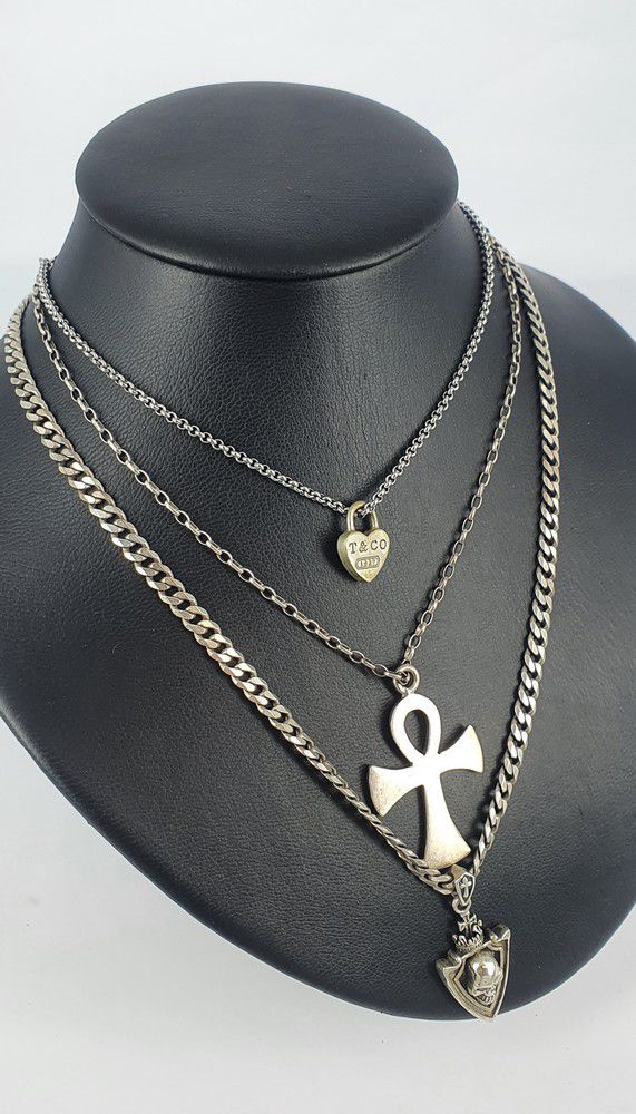 Silver Pendants and Chains Set 52.9g Pendants/Lockets Jewellery