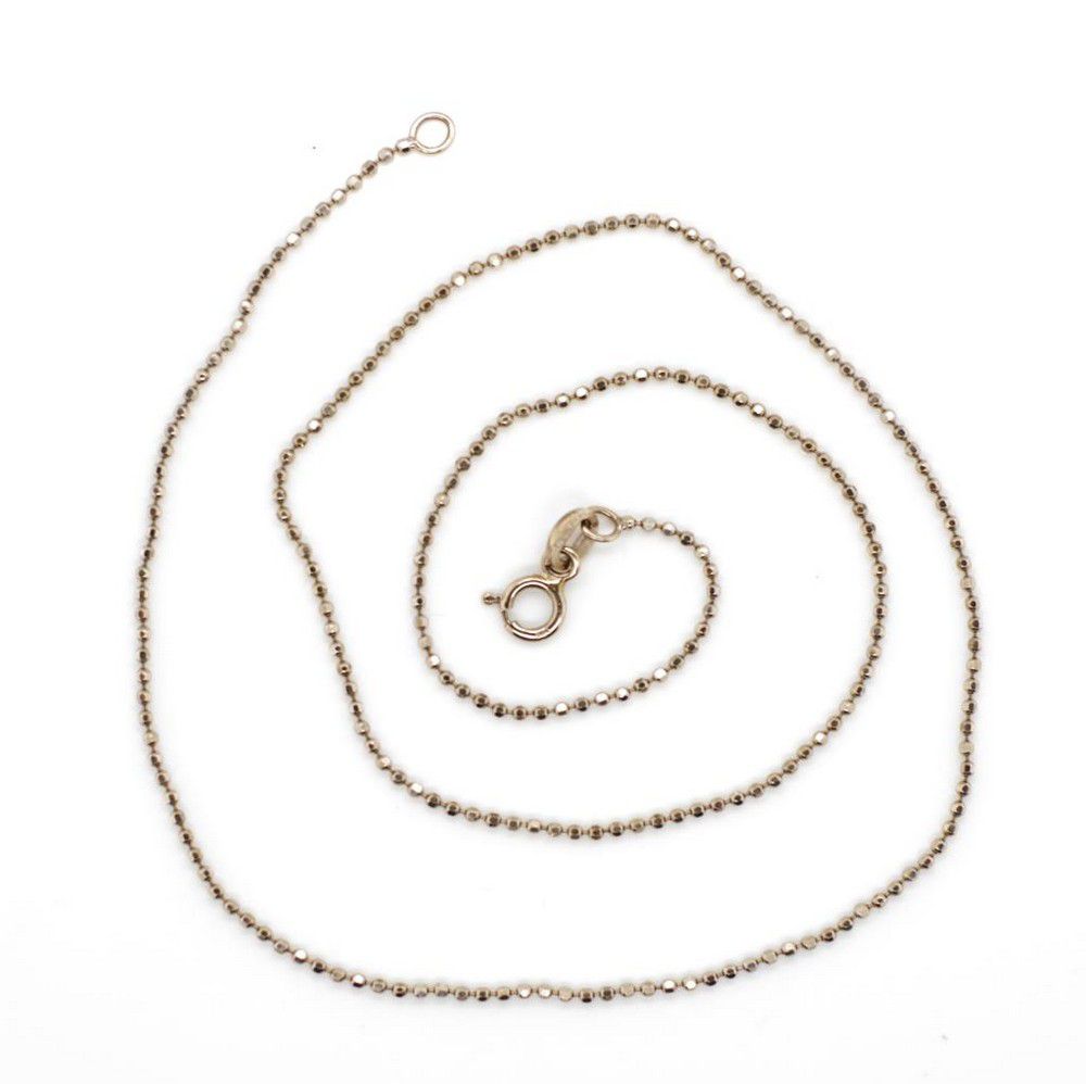 585 Italy 14ct White Gold Ball Chain Necklace Necklace/Chain Jewellery