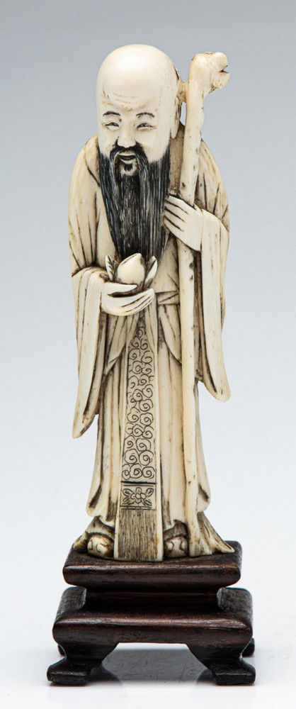 Antique Ivory Scholar Figure (or) Ivory Scholar Statue - Zother - Oriental