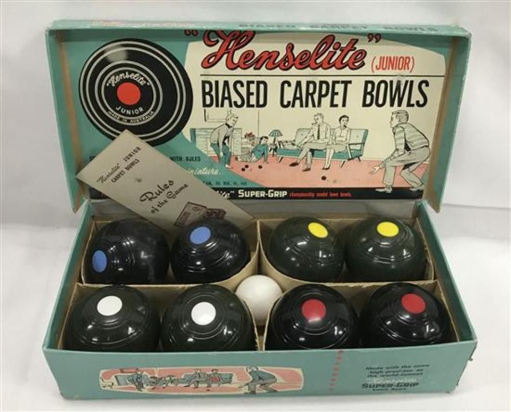 Junior Biased Carpet Bowls Set with Rules, Boxed - Sporting Equipment ...