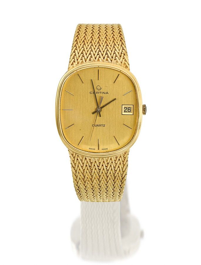 Certina 18ct Gold Bracelet Watch with Date - Watches - Wrist - Horology ...