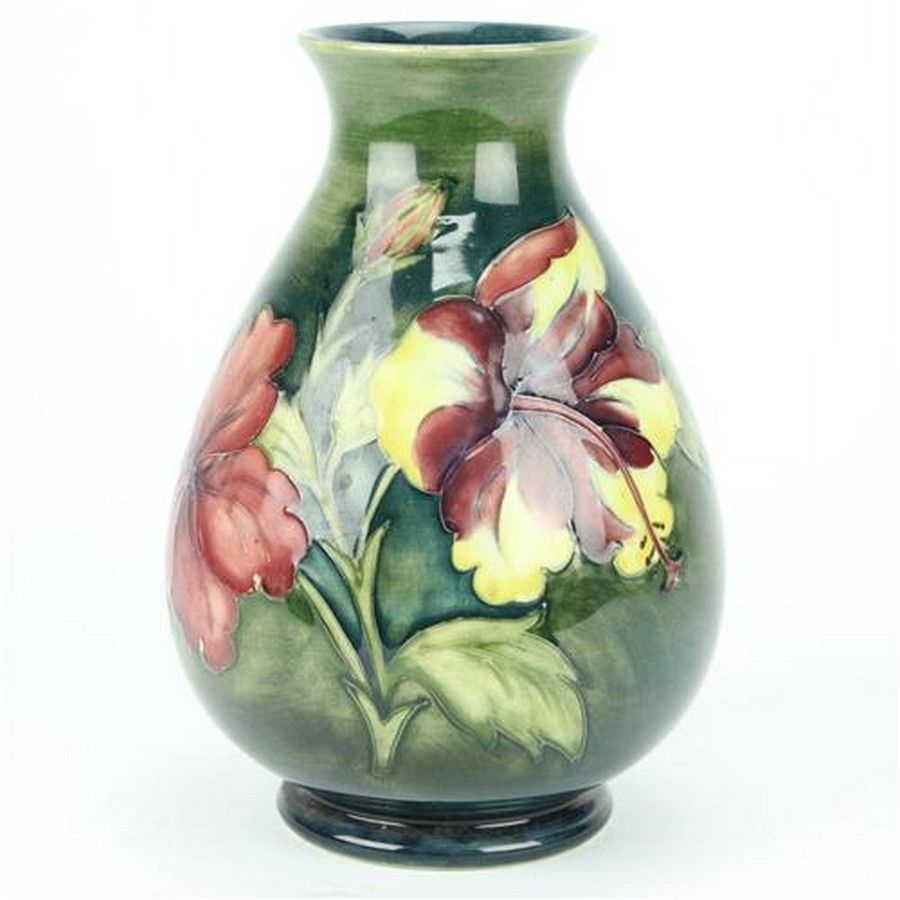 Moorcroft Hibiscus Vase - Moorcroft - Ceramics