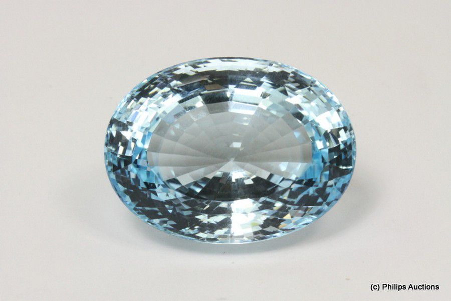 163ct Oval Blue Topaz Gemstone Unmounted / Loose Stones Jewellery