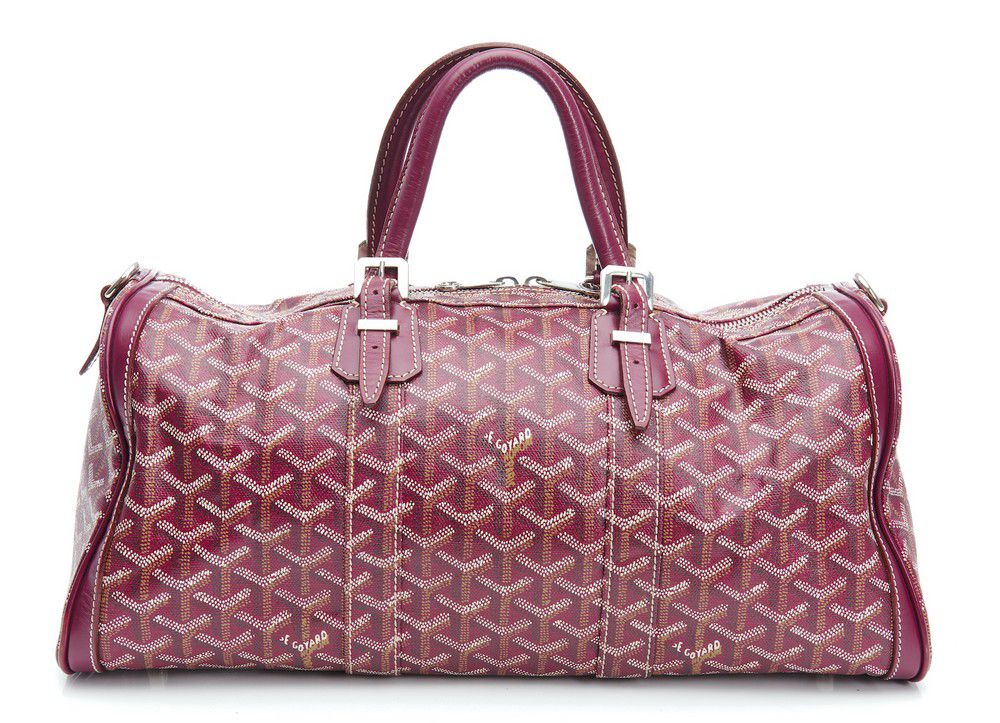 Goyard Bordeaux Travel Bag in Excellent Condition - Handbags