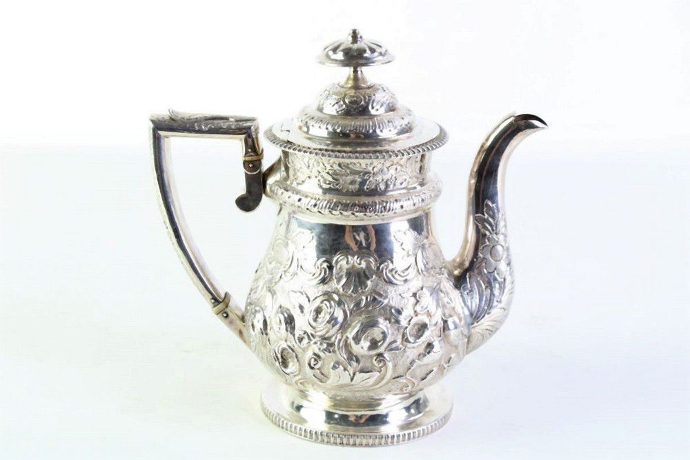 1814 London Sterling Silver Coffee Pot by Alexander Field - Tea ...