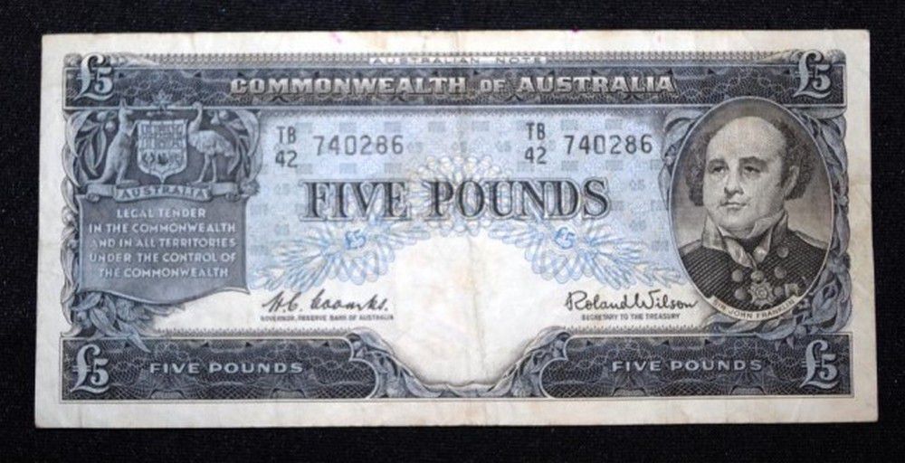 Australia's Five Pound Note by Coombs and Wilson Notes & Scrip