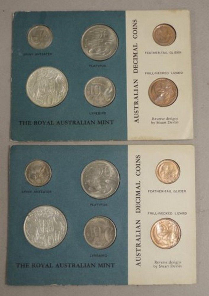 1966 Australian Unc Coin Sets (x2) - Coins - Numismatics, Stamps & Scrip