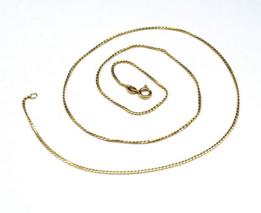 18K Italy Yellow Gold Chain, 4.4g, 50cm Length - Necklace/Chain - Jewellery