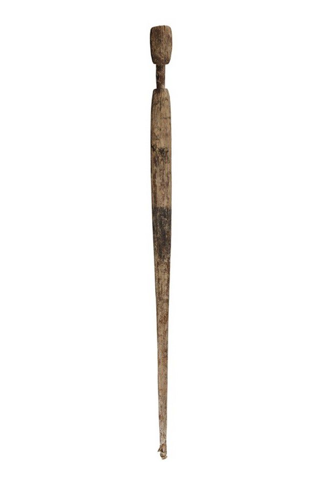 Aboriginal Ochre Woomera (110cm) - Aboriginal - Artefacts - Tribal