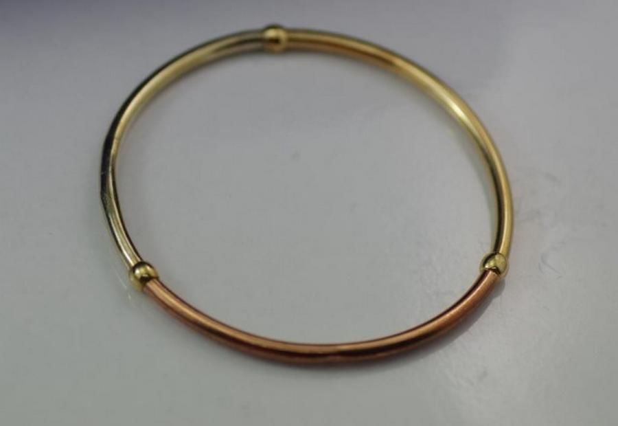 9ct Gold Three-Tone Bracelet - 6g - Bracelets/Bangles - Jewellery