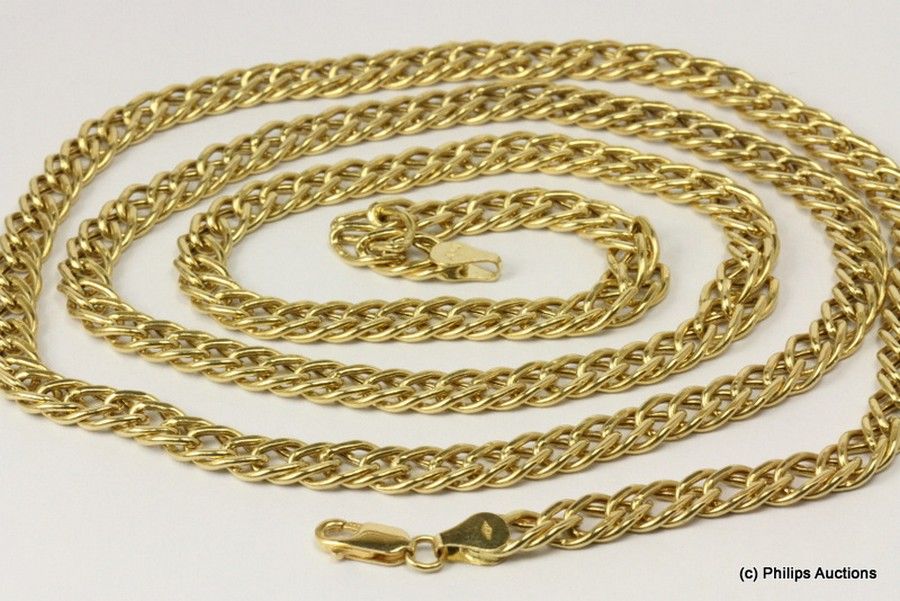 18ct Gold Long Chain Belt with Parrot Clasp - Belts - Costume ...