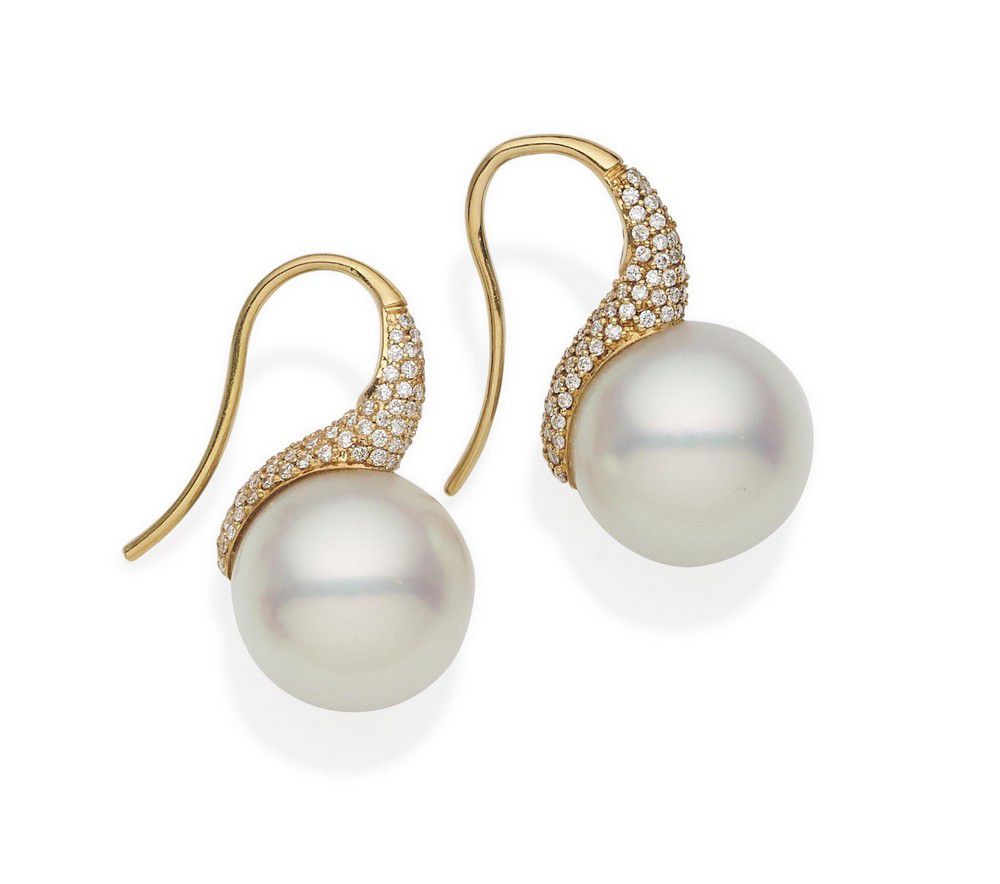 Paspaley Pearl and Diamond Earrings - Earrings - Jewellery