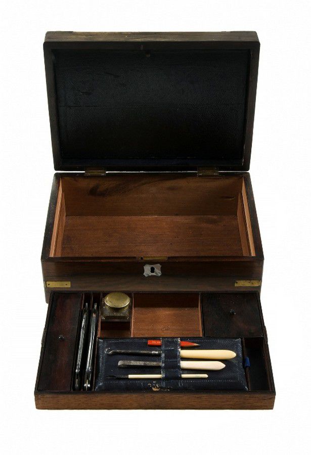 Antique Gentlemen's Traveling Box with Fittings - Boxes - Writing ...