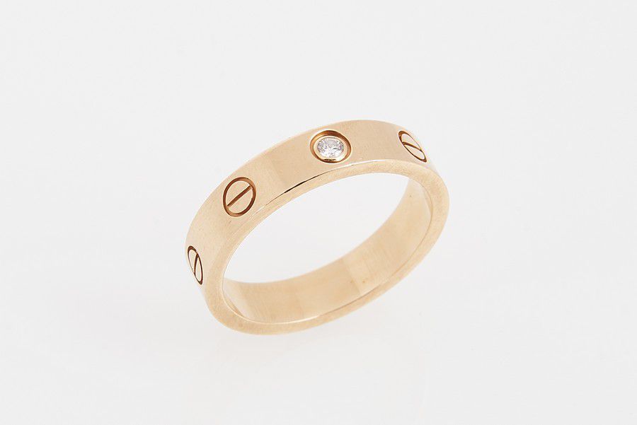 Cartier Love Ring with Diamond in 18ct Yellow Gold - Rings - Jewellery