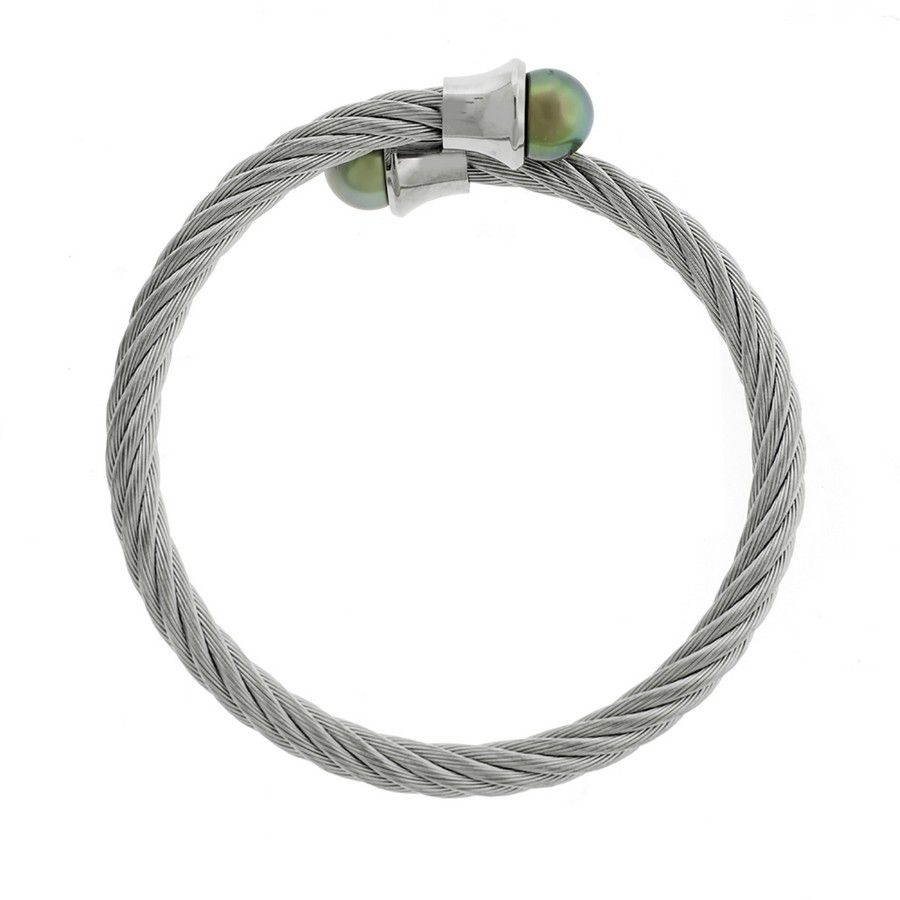 Tahitian Pearl Rope Twist Bangle - Bracelets/Bangles - Jewellery
