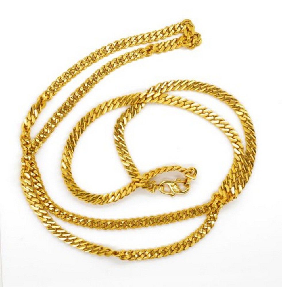 22ct Gold Chain Necklace, 36.4g, Flat Curb Links - Necklace/Chain ...