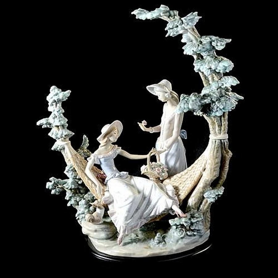 Lladro Women in Hammock Figurine Lladro and Nao Ceramics