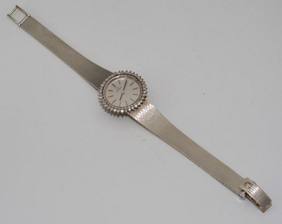 Omega Diamond Wristwatch, 18K White Gold, Manual Wind - Watches - Wrist ...