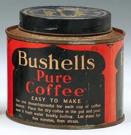 Bushell's Blue Label Cocoa Tin: Vintage Collectible Kitchen Decor Piece ...