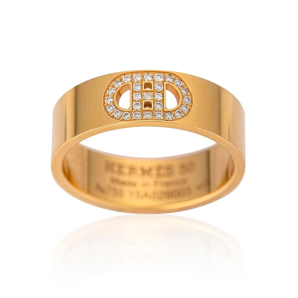 Diamond H d'Ancre Ring by Hermes - Rings - Jewellery
