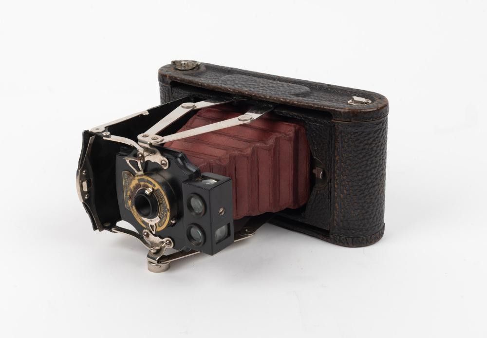 Kodak 1A Folding Pocket avec soufflet rouge - Photo, audio