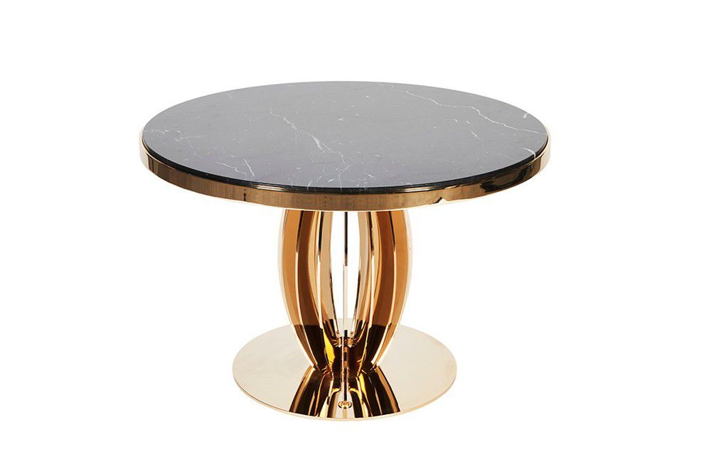 Cavalli Pumpkin Side Tables with Nero Marquina Marble Top - European ...