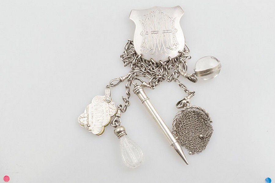 Grady's Silver Chatelaine Belt Clip with Accessories - Zother - Silver