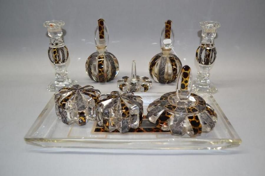 Art Deco crystal dressing table set Personal Grooming