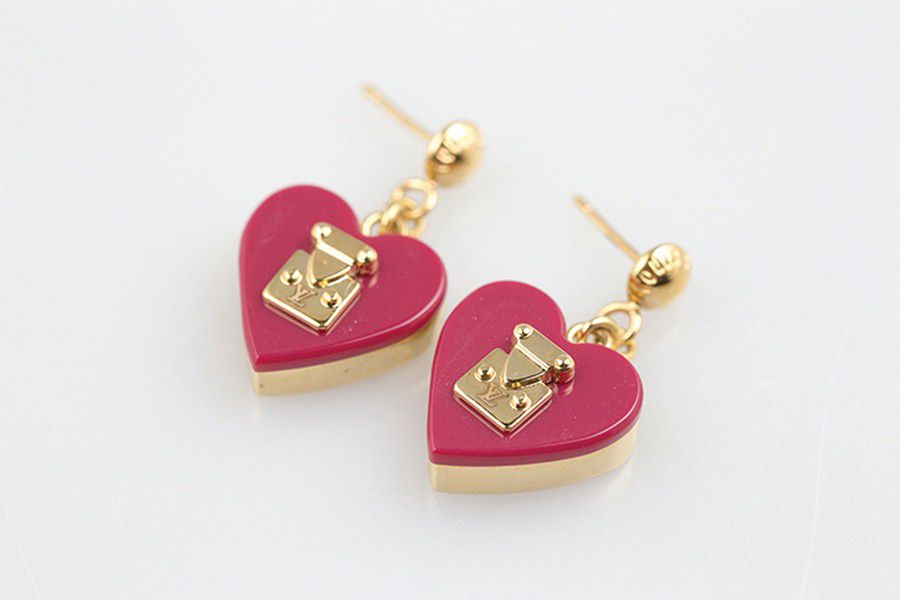 lv heart earrings