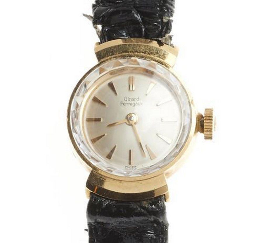 GP Lady's 18ct Gold Watch, Sunburst Dial, Running - Watches - Wrist ...