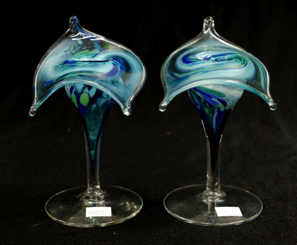 Australian Jonathan Westacott Glass Vases Jack in the Pulpit