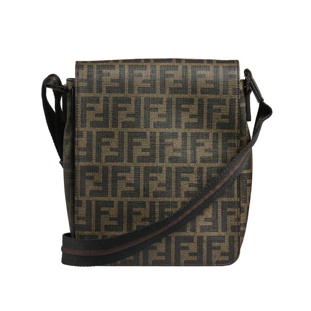 Fendi Zucca Messenger Bag with Adjustable Strap - Handbags & Purses ...