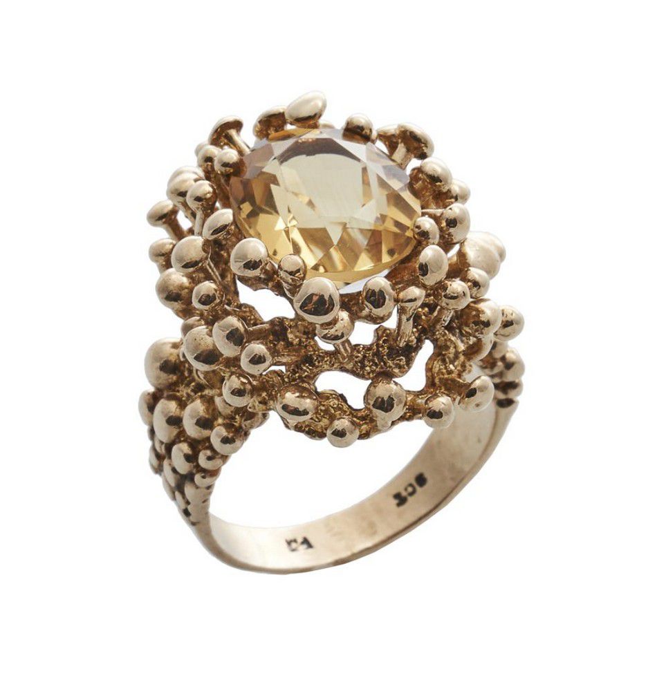 Citrine Sea Anemone Ring by Peter Minturn - Rings - Jewellery
