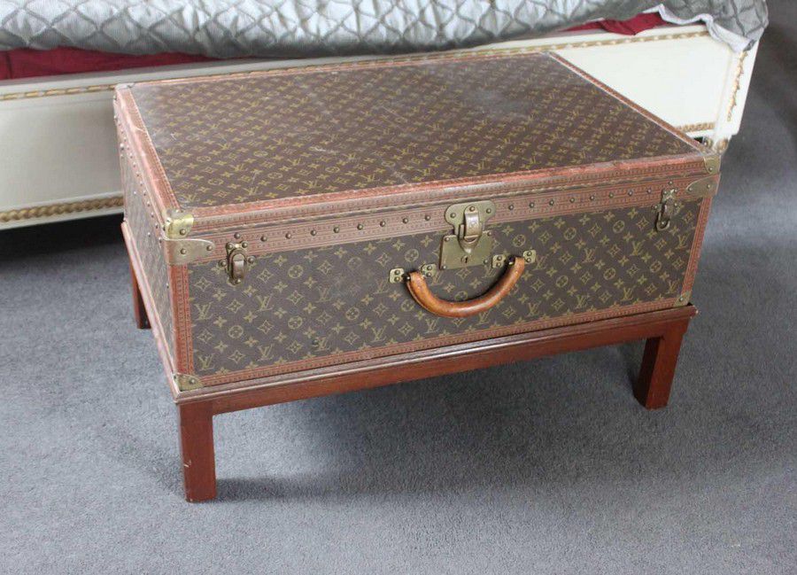 A Louis Vuitton trunk in leather monogram with brass fittings,… - Luggage & Travelling ...
