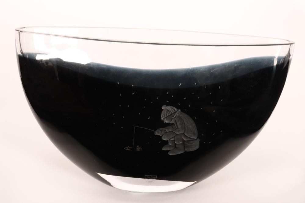 Marty Rytkonen Orrefors Expo Etched Vase by Martti Rytkonen, c.2001 - Scandinavian ...