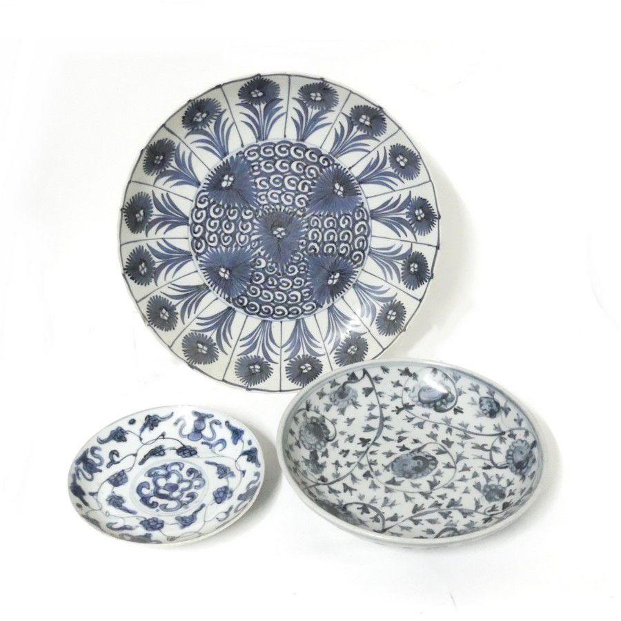 Floral Ming Dishes with Faults - Ceramics - Chinese - Oriental