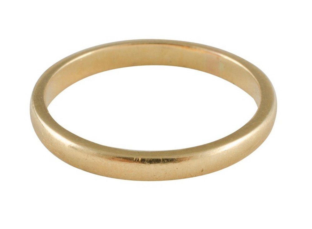 18ct Yellow Gold Wedding Band (Size N1/4, W2.7g) - Rings - Jewellery