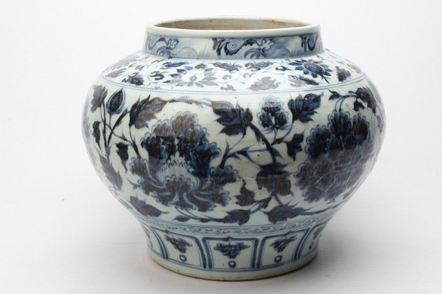 Mingstyle Blue and White Flower Vase, 28cm Height Ceramics Chinese