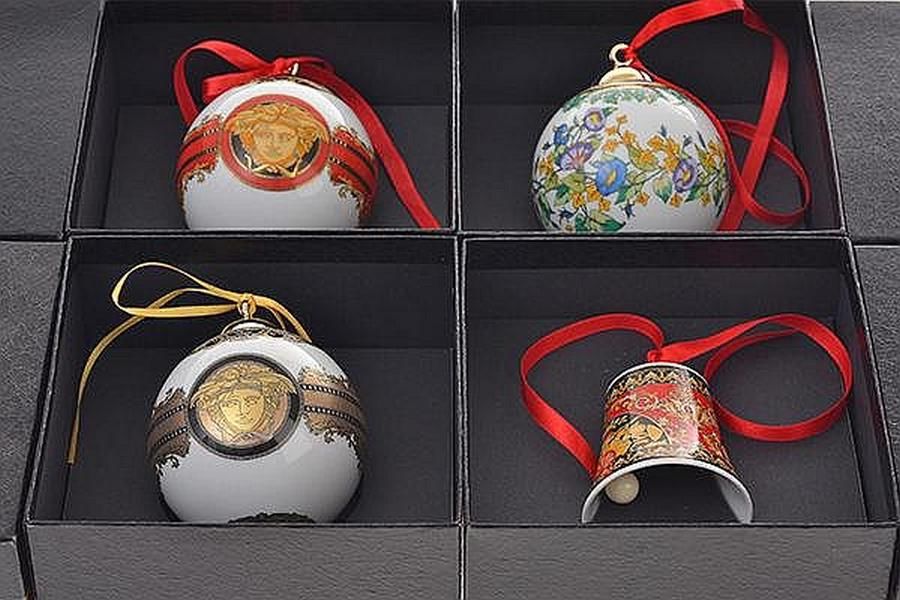 Versace Porcelain Christmas Decorations Set Rosenthal Ceramics