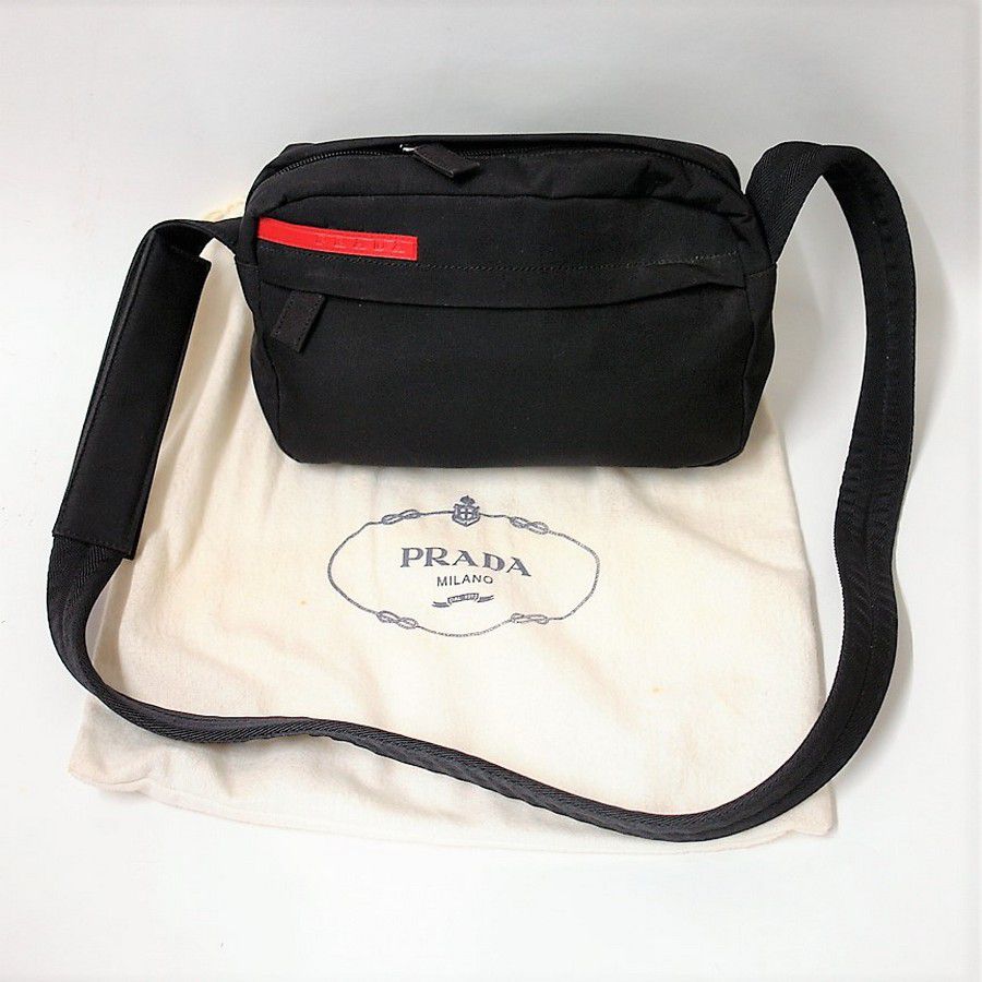 Prada Black Shoulder Bag with Certificate and Dust Bag - Handbags