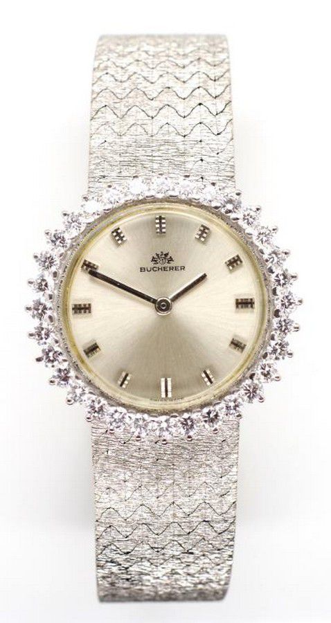 Bucherer Ladies Diamond Watch 18ct White Gold - Watches - Wrist ...